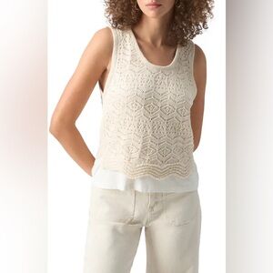 Sanctuary‎ Flow with It Top Women's Sweater Ceochet Top